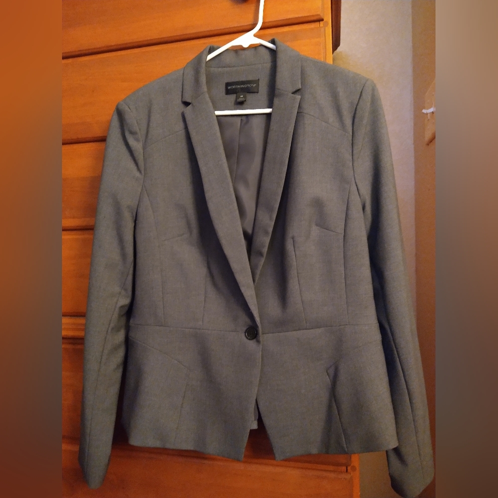 Worthington charcoal blazer size 14